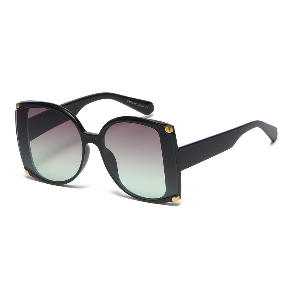 Women Sunglasses Fashion Light Green Lens Oversize Driving Outdoor‎ Stylish Big